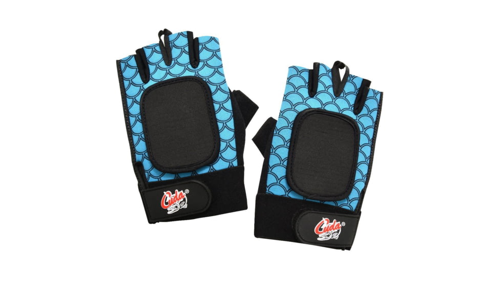 Cuda Cool and Dry Fingerless Gloves, Blue/Black, One Size, 23034