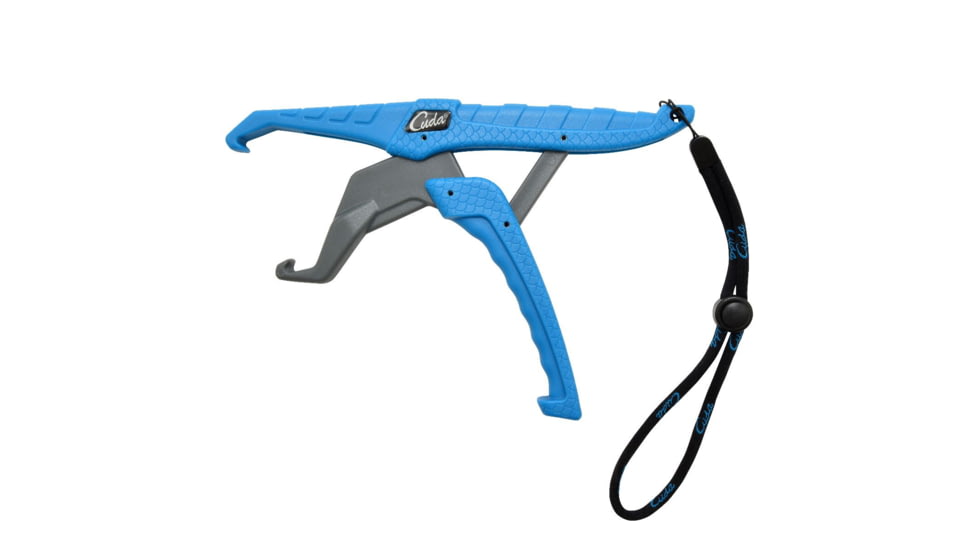 Cuda Fish Gripper with Lanyard, Blue/Grey, 9in, 23077