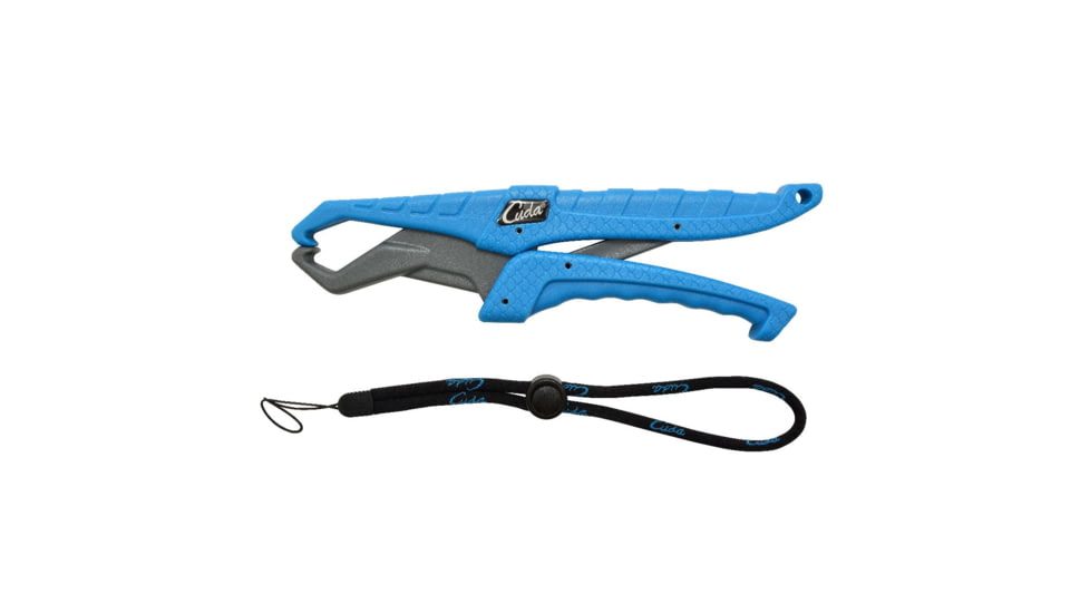 Cuda Fish Gripper with Lanyard, Blue/Grey, 9in, 23077