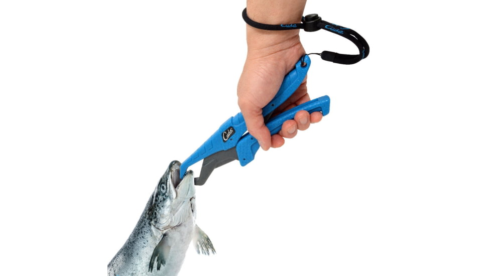 Cuda Fish Gripper with Lanyard, Blue/Grey, 9in, 23077