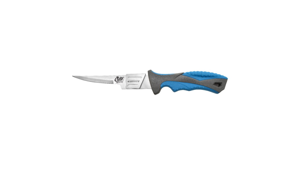 Cuda Interchangeable Knife Set, 4in/ 7in/ Fillet Blades, Handle and Sheath, Blue/Grey, 23070
