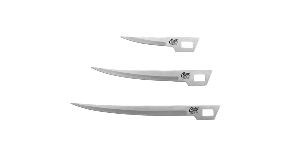 Cuda Interchangeable Knife Set, 4in/ 7in/ Fillet Blades, Handle and Sheath, Blue/Grey, 23070