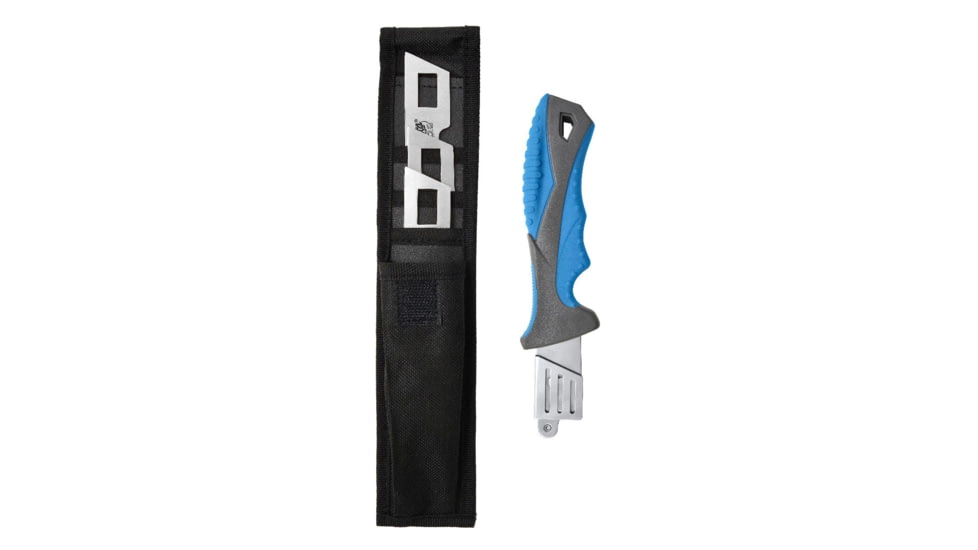 Cuda Interchangeable Knife Set, 4in/ 7in/ Fillet Blades, Handle and Sheath, Blue/Grey, 23070