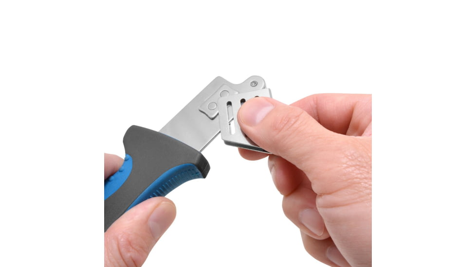 Cuda Interchangeable Knife Set, 4in/ 7in/ Fillet Blades, Handle and Sheath, Blue/Grey, 23070