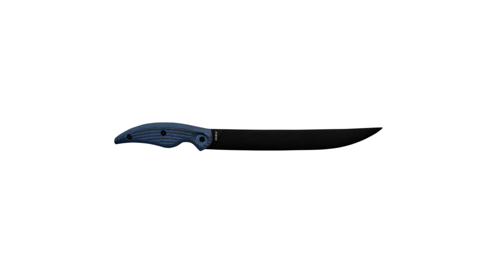 Cuda Knives Cuda 10 in Professional Fillet Fixed Blade Knife, 10in, Stainless Steel, Standard Edge, Blue/Black Micarta Handle, 18131