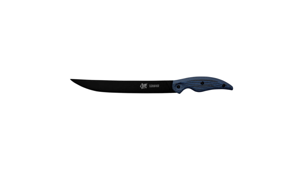 Cuda Knives Cuda 10 in Professional Fillet Fixed Blade Knife, 10in, Stainless Steel, Standard Edge, Blue/Black Micarta Handle, 18131