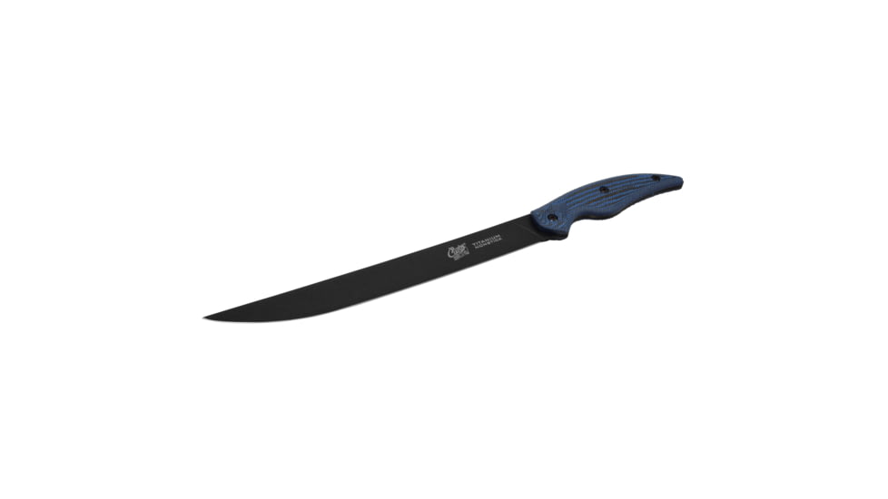 Cuda Knives Cuda 10 in Professional Fillet Fixed Blade Knife, 10in, Stainless Steel, Standard Edge, Blue/Black Micarta Handle, 18131