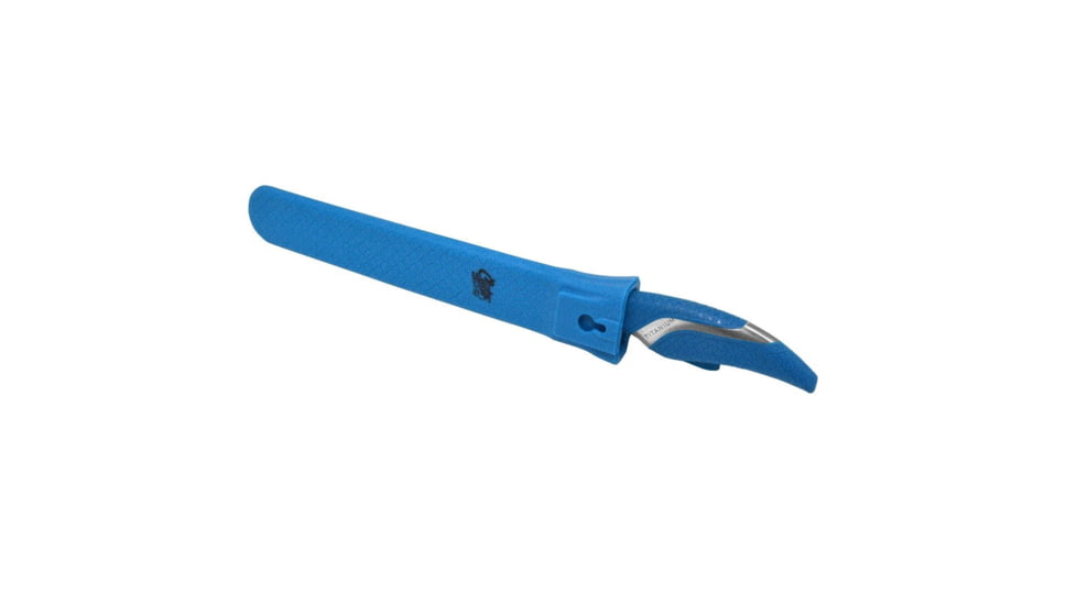 Cuda Knives Cuda 7 in Fillet With Sheath Fixed Blade Knife, 7in, German 4116 Steel, Standard Edge, Blue, Synthetic Handle, 18124