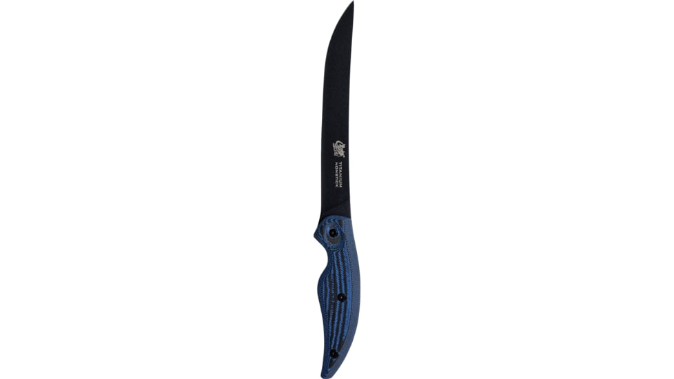 Cuda Knives Cuda 7 in Wide Fillet Fixed Blade Knife, 7in, Standard Edge, Black, 18126