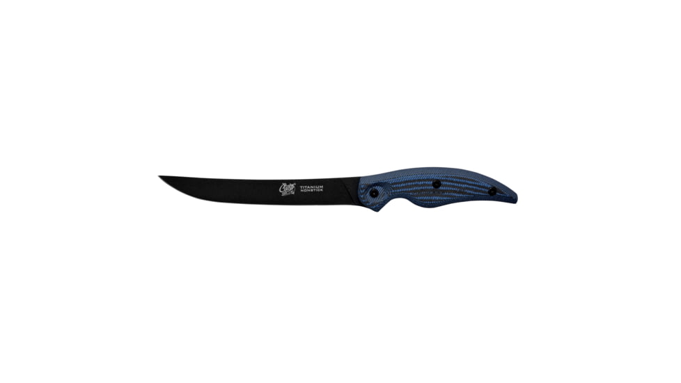 Cuda Knives Cuda 7 in Wide Fillet Fixed Blade Knife, 7in, Standard Edge, Black, 18126