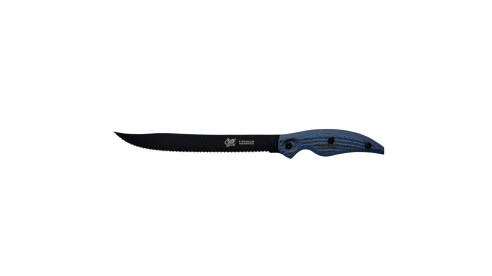 Cuda Knives Cuda 9 in Professional Ser Knife Fixed Blade Knife, 9in, Blue/Black Micarta Handle, 18129