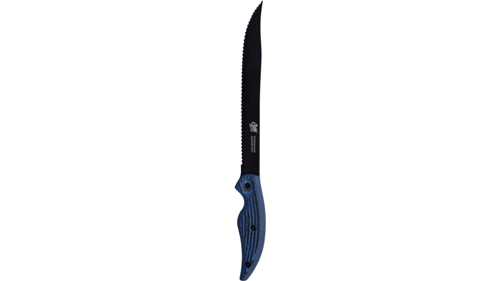 Cuda Knives Cuda 9 in Professional Ser Knife Fixed Blade Knife, 9in, Blue/Black Micarta Handle, 18129