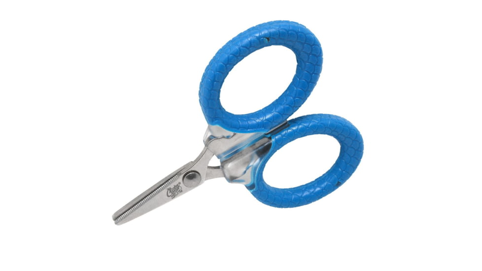 Cuda Knives Cuda Bucket 50 Braid Scissors, 3in Overall, 50 Count, Titanium Bonded Blades w/Dual Micro-Serrations, Oversized Cuda Scale Pattern Non-Slip Handles, 23019