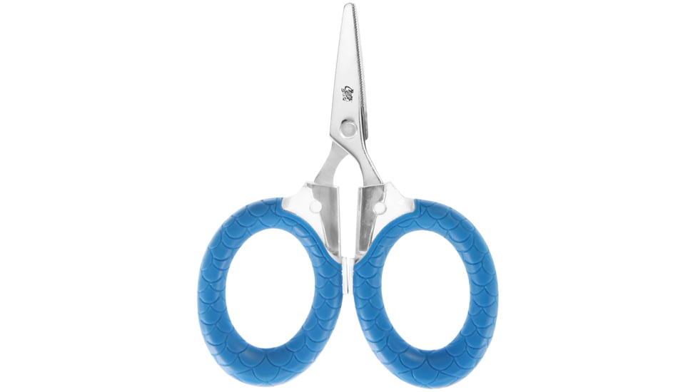 Cuda Knives Cuda Bucket 50 Braid Scissors, 3in Overall, 50 Count, Titanium Bonded Blades w/Dual Micro-Serrations, Oversized Cuda Scale Pattern Non-Slip Handles, 23019