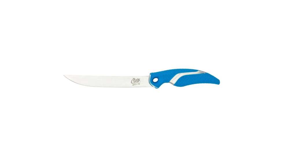 Cuda Knives Cuda Flex Fillet 7 Fixed Blade Knife, 7in, German 4116 Steel, Standard Edge, Blue, Synthetic Handle, 18090