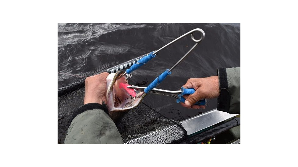 Cuda Knives Cuda Jaw Spreaders Fixed Blade Knife, Blue, Synthetic Handle, 18117