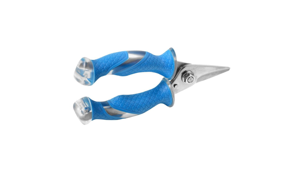 Cuda Knives Cuda Mini Snip, 5.25 overall, Blue non-slip Cuda pattern synthetic handle, 23028