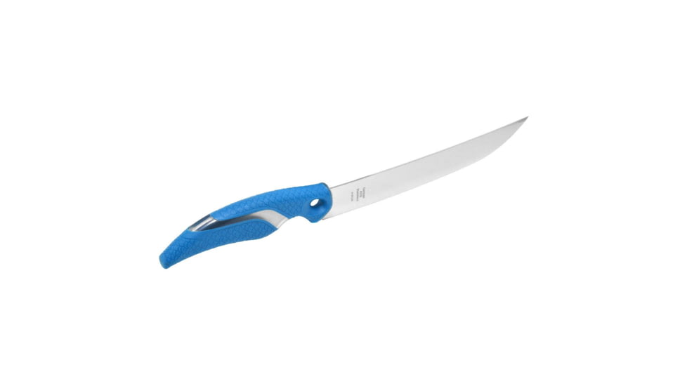 Cuda Knives Cuda Semi Flex Fillet 10 in Fixed Blade Knife, 10in, German 4116 Steel, Standard Edge, Blue, Synthetic Handle, 18120