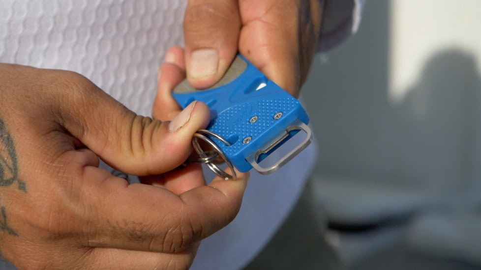 Cuda Pocket Sharpener, Blue, 3.5in, 23062