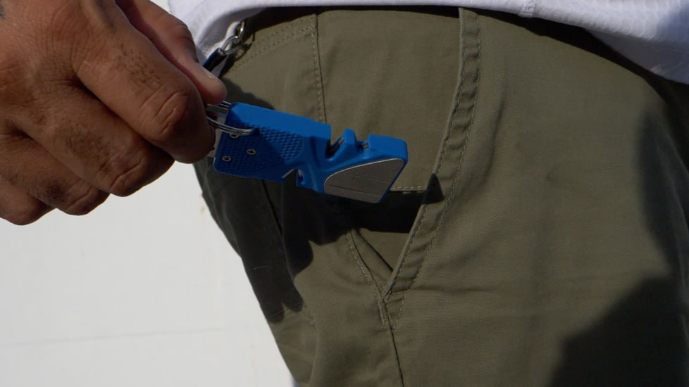 Cuda Pocket Sharpener, Blue, 3.5in, 23062