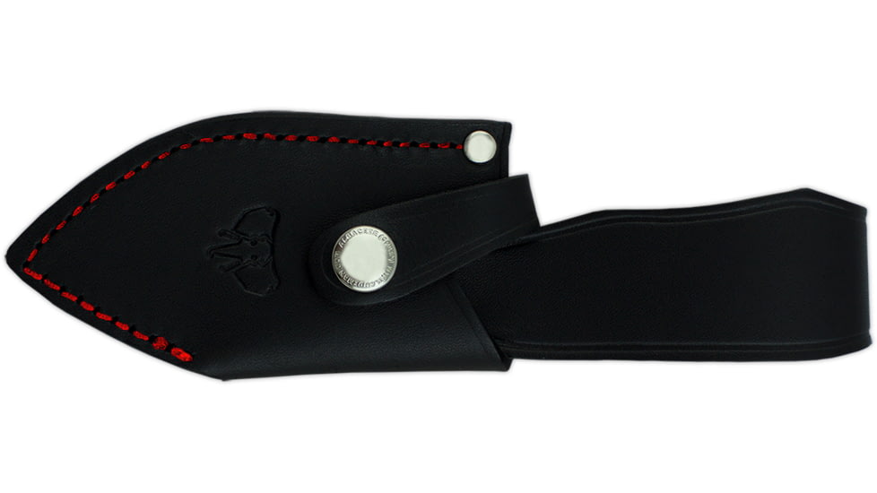Cudeman 115 Quality Fixed Blade Knife, 9 cm, Bohler N-695 Steel, Black Micarta w/ Red Liners, Black Leather Sheath, 115-B