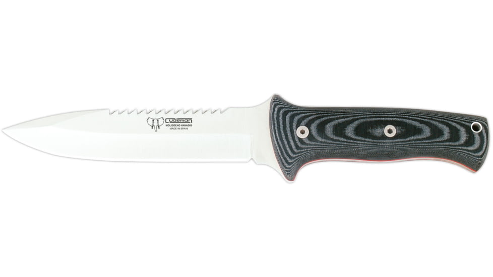 Cudeman 177 Quality Fixed Blade Knife, 15 cm, Molybdenum Vanadium, Black Micarta w/ red Liners, 177-M