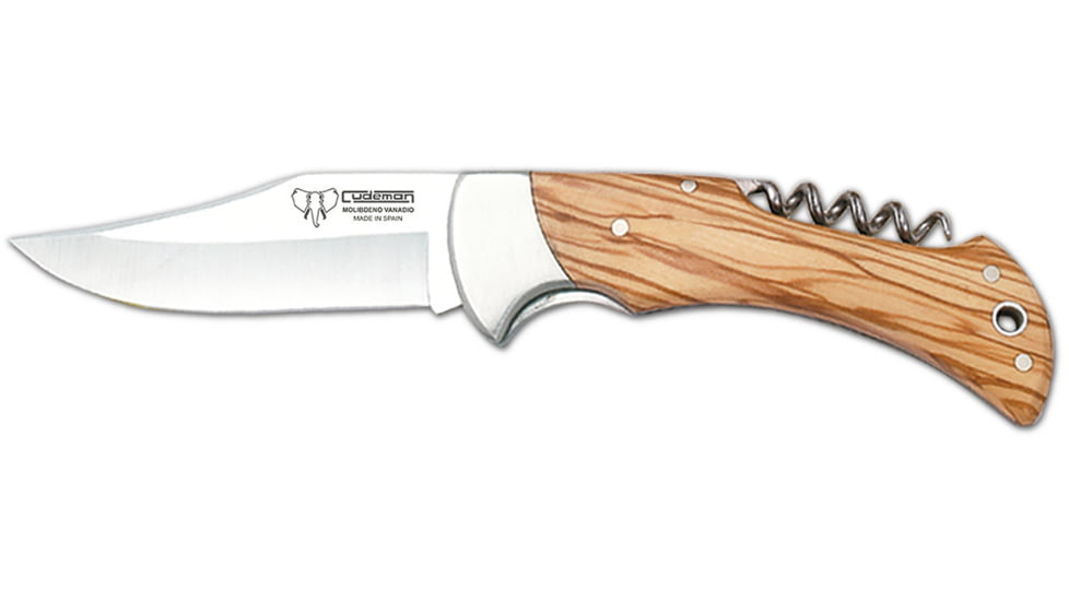 Cudeman 342 Quality Folding Knife, 9 cm, Molybdenum Vanadium, Satin Olive Wood, 342-L