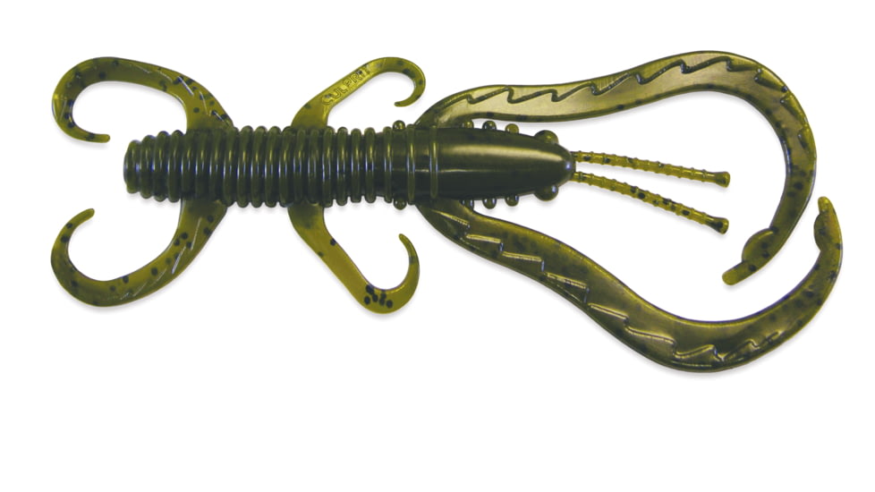 Culprit Flutter Craw, 3in, Green Pumpkin, 12ct, Bag, FC312-J2
