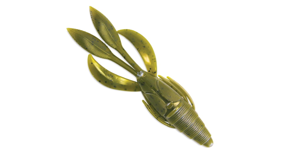 Culprit Flutter Craw, 4in, 6 Pack, Green Pumpkin, IB406-J2