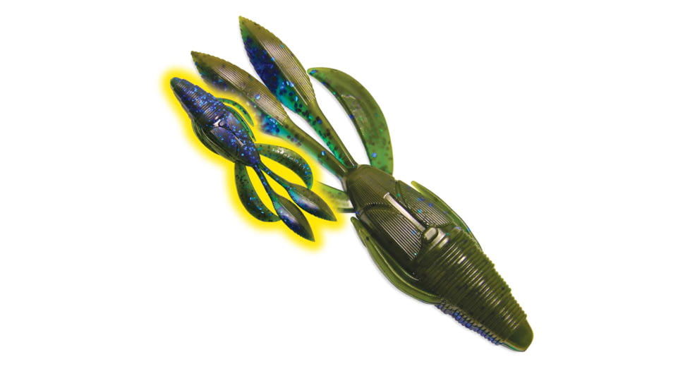 Culprit Flutter Craw, 4in, 6 Pack, Okeechobee, IB406-220