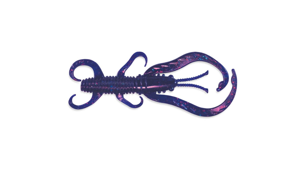 Culprit Flutter Craw, 3in, 12 Pack, June Bug Red, FC312-297