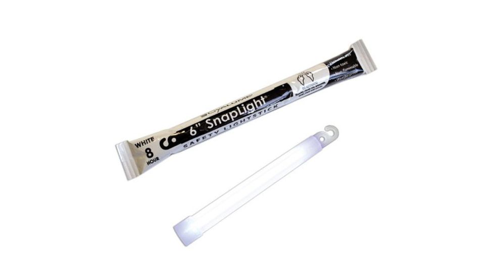 Cyalume Snaplight, 6in., White, 8hr., NON-TOXIC, NO CYW8H