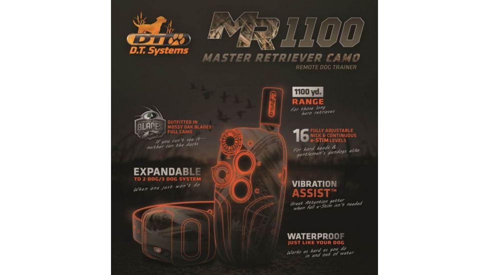 D.T. Systems MR 1100 Training Collar, Black, 7&quot;-22&quot; MR 1100