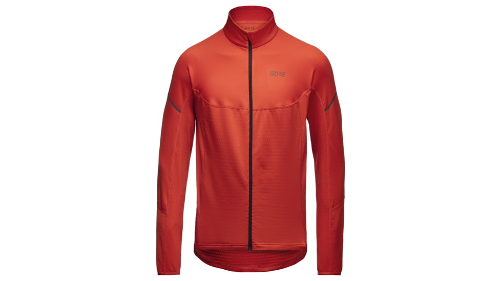 GOREWEAR Mens M Thermo Long Sleeve Zip Running Shirt in Fireball XS Slim fit 3E67B81B, 100529-AY00-S