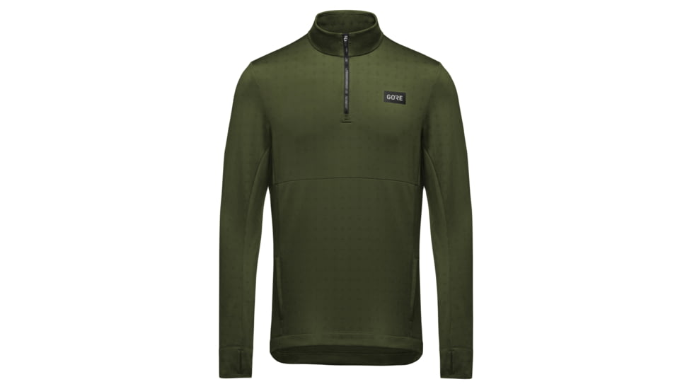 GOREWEAR Everyday Thermo 1/4-Zip Mens in Utility Green Large Regular fit C7103153, 100939-BH00-XL
