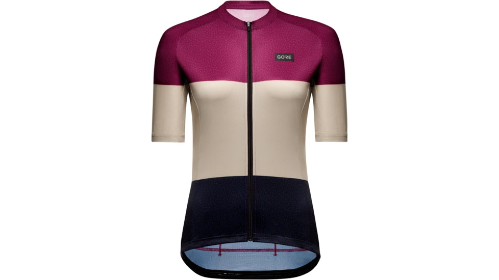 GOREWEAR Spirit Stripes Cycling Jersey Womens in Process Purple/Tech Beige XS 0-2 Form fit 5FACC07D, 101063-BQBG-36
