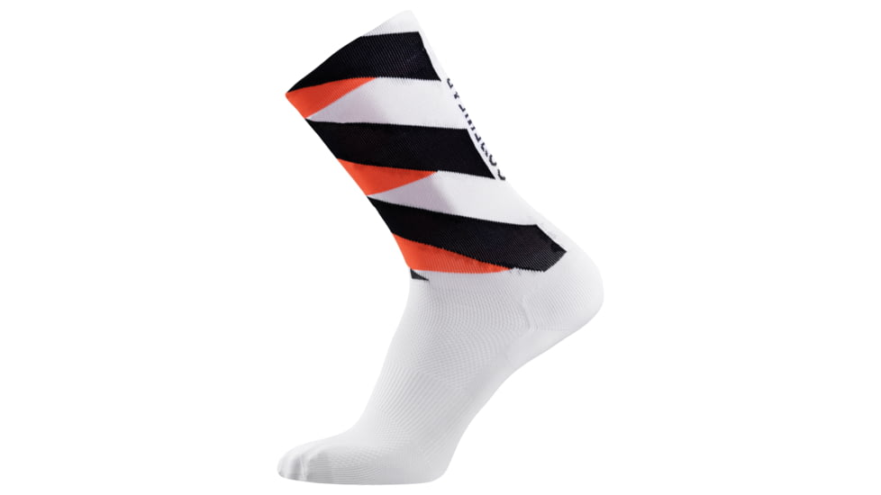 GOREWEAR Essential Signal Socks in White/Fireball 10.5-12 Form fit D677D196, 100983-01AY-XL