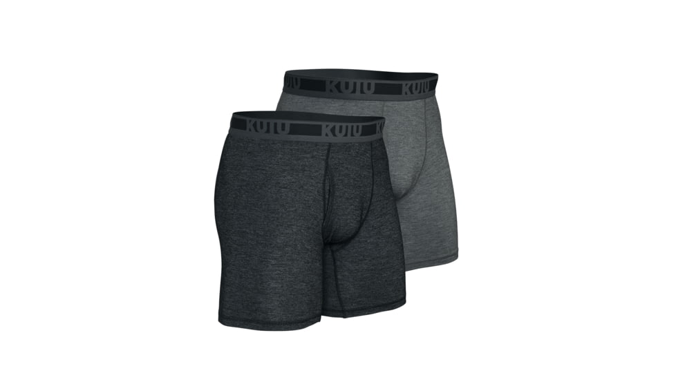 KUIU ULTRA Boxer Brief 2-Pack - Men's, Black Stone, 2XL, Merino, Adult, Male, 7344584753310