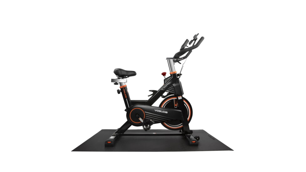 Yosuda Bundle Yosuda Bikes with Floor Protector Pro+Mat, Black, One Size, 7818402267395