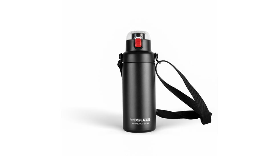 Yosuda Sports 20oz Water Bottle, Black, 600ml, 8000365658371