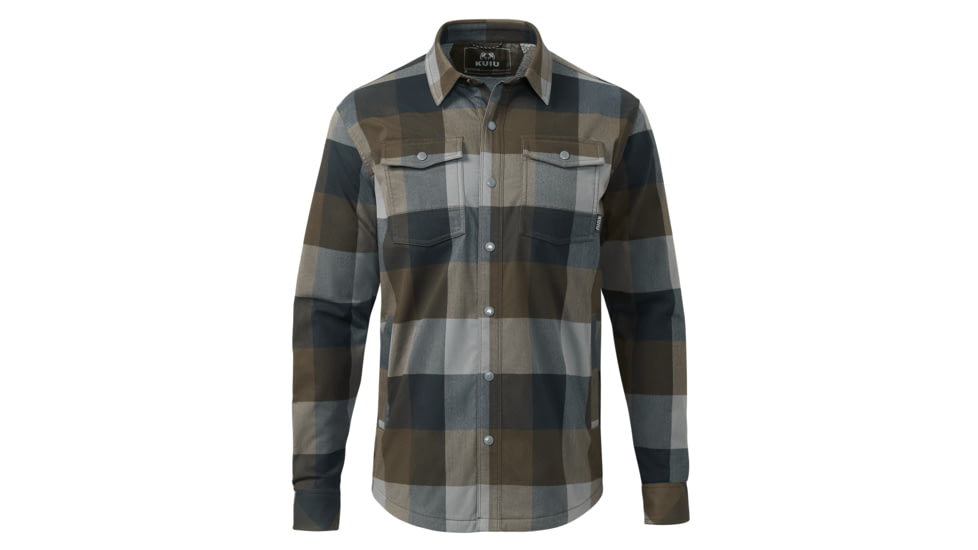 KUIU Fleece Lined Flannel Shirt Jacket in Vias Plaid Size 4XL C0719D5D, Vias Plaid, 4XL, Adult, Male, 7987498483870