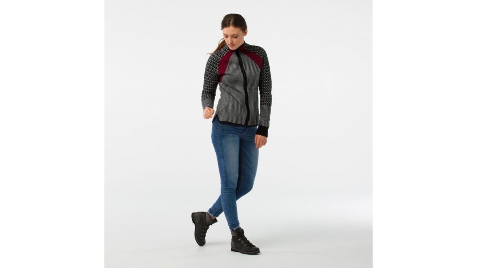 Smartwool Dacono Ski Full Zip Sweater-Women's, Black, Extra Large, SW000315001-XL