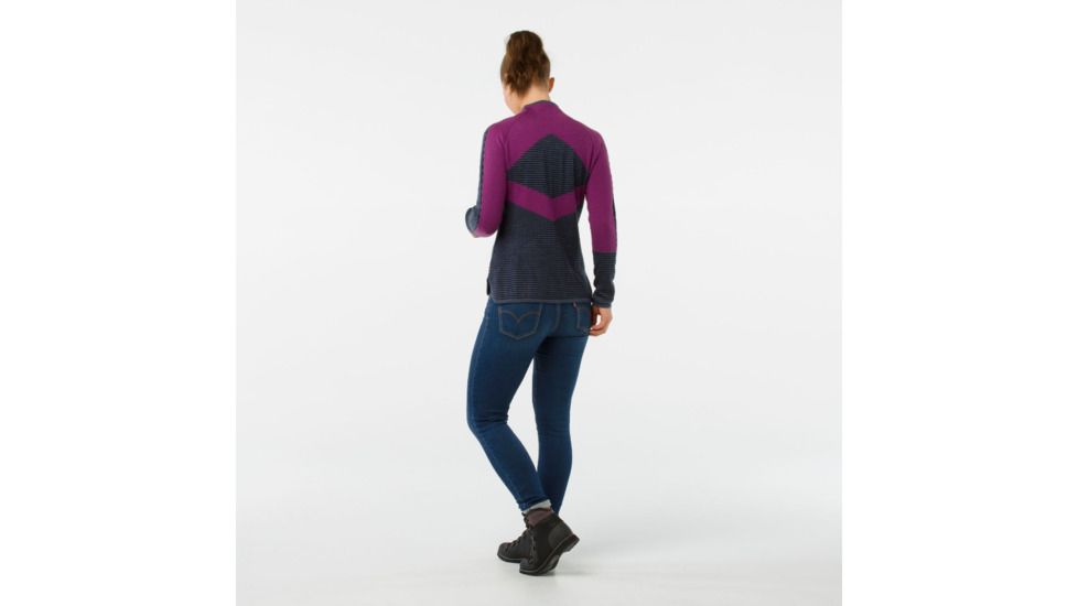 Smartwool Dacono Ski Full Zip Sweater-Women's, Dark Blue Steel Heather, Small, SW000315352-S