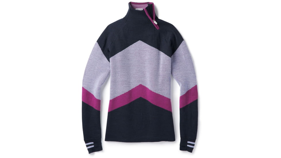 Smartwool Dacono Ski Funnel Neck Sweater-Women's, Deep Navy Heather, Extra Large, SW000328108-XL