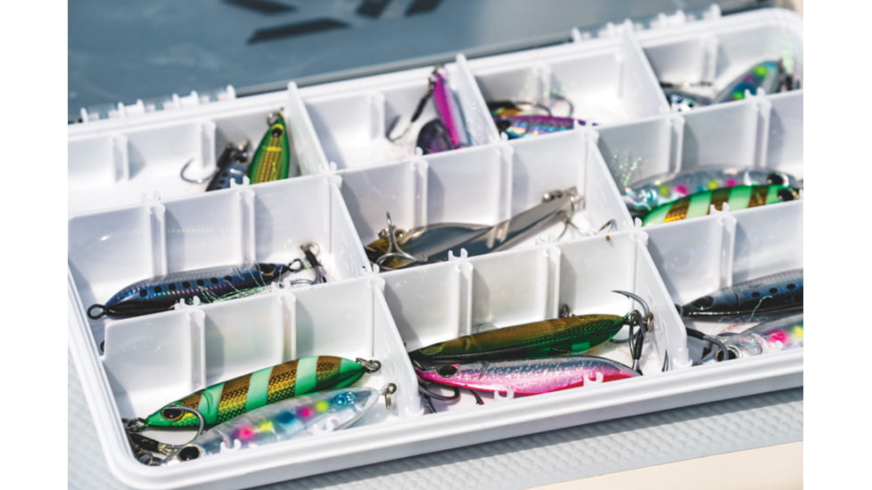 Daiwa D-Box Tackle System, 10.63in x 6.75in x 1.25in, Medium Shallow, 27 Compartments, D-BOXMS