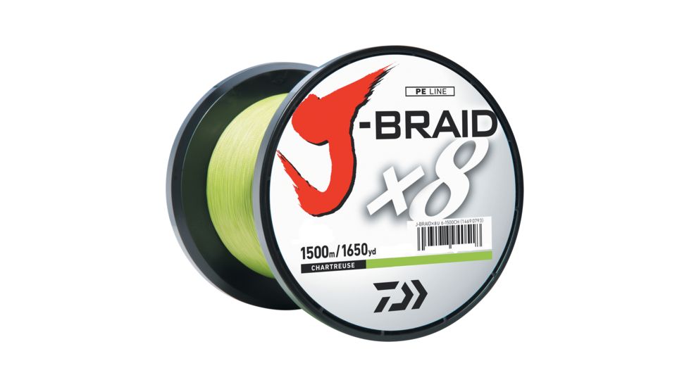 Daiwa J-Braid 8lb Chartreuse 1500m JB8U8-1500CH