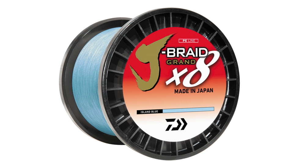 Daiwa J-Braid x8 Grand Braid Line w/Bulk Spool, 3000yds, 50lb, Island Blue, JBGD8U50-3000IB