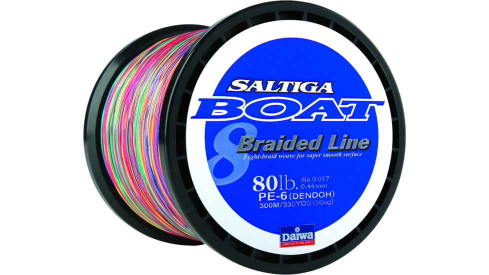 Daiwa Saltiga Boat Braided Line w/Bulk Spool, 80lb, 1800m, Multi-Color, SAB-B80LB