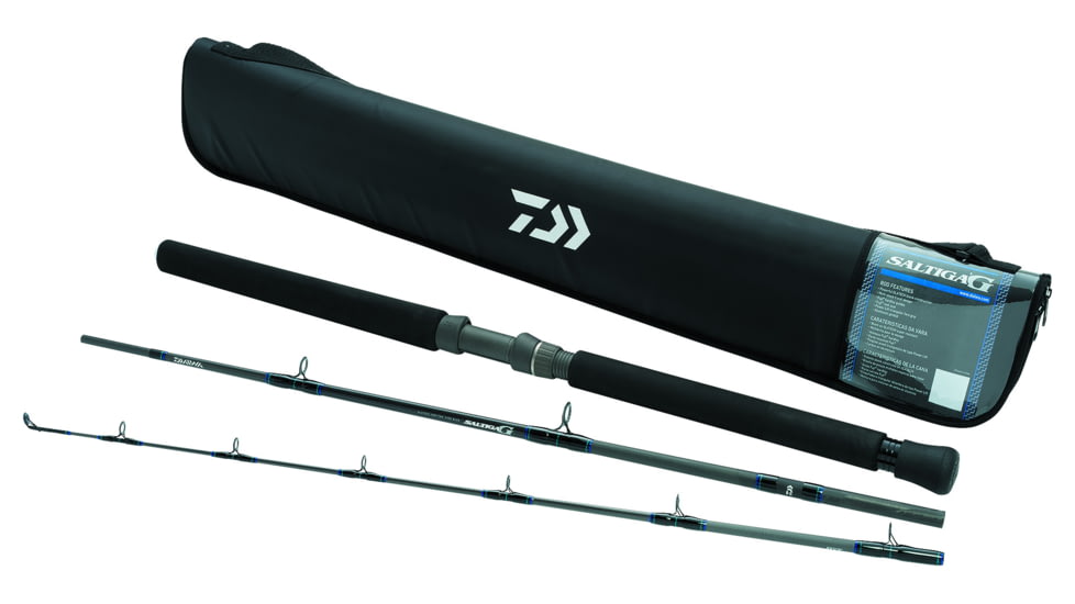 Daiwa Saltiga Saltwater Travel Casting Rod, 7ft4, Medium, Fast, 3 Pieces, SATR743MB