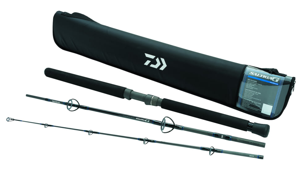Daiwa Saltiga Saltwater Travel Spinning Rod, 6ft3, Medium Heavy, Fast, 2 Pieces, SATR632MHS